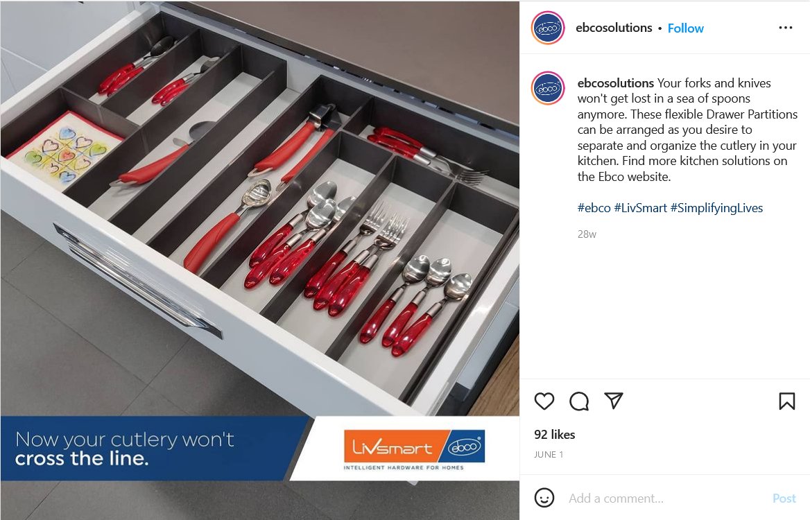 Ebco — Cutlery won't cross the line