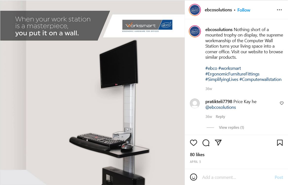 Ebco — Workstation on a wall